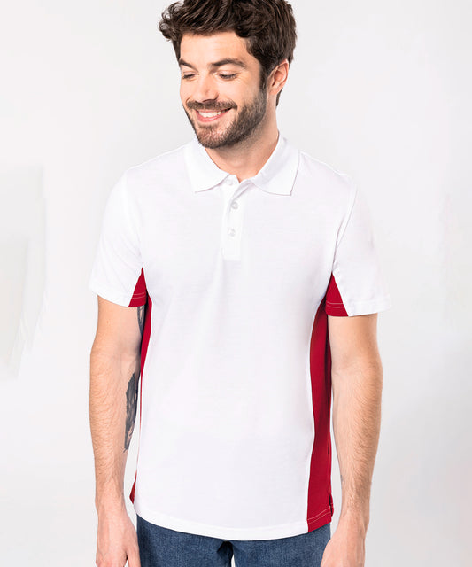 Kariban Flags Short Sleeve Bi-colour Polo Shirt