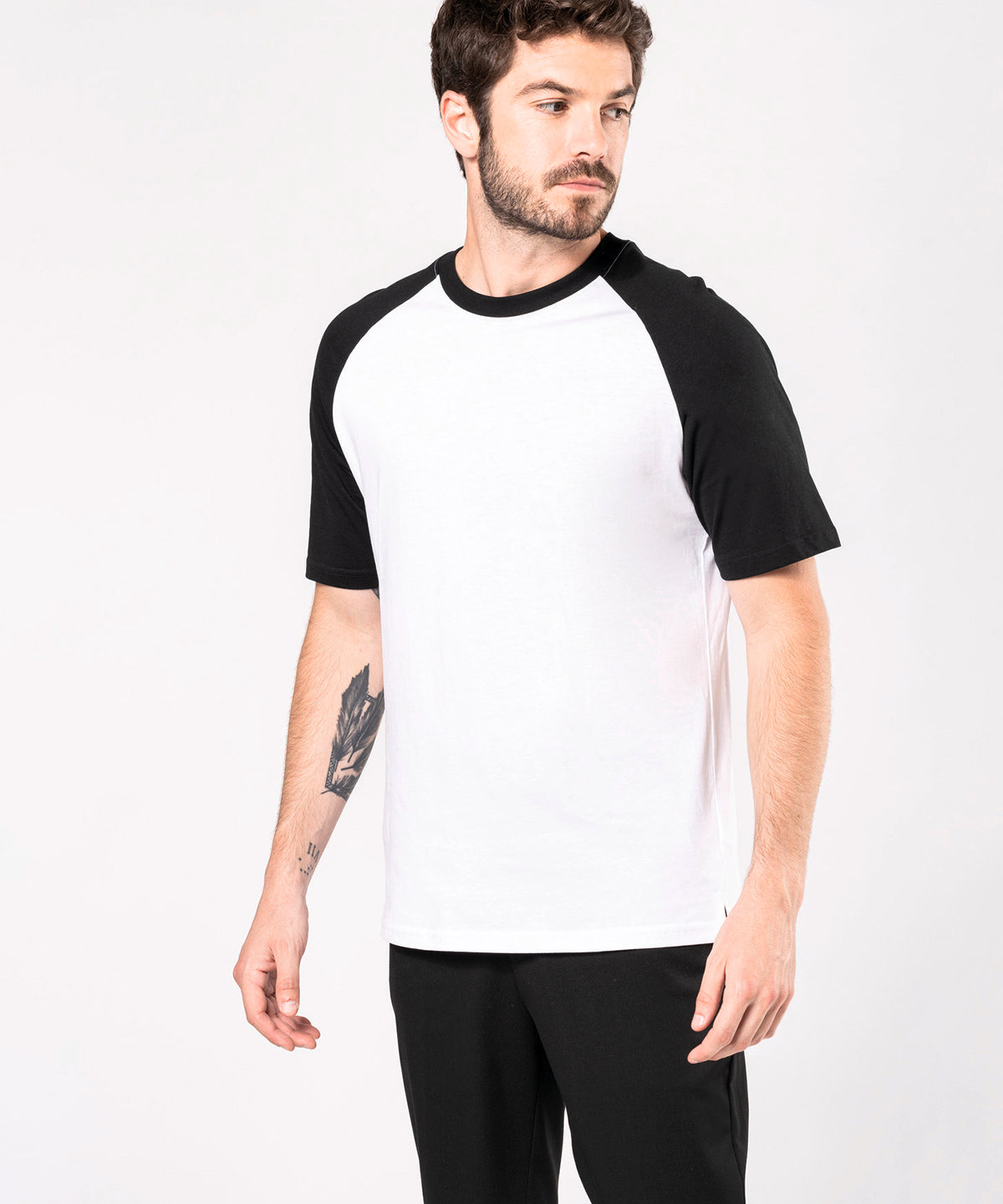 Kariban Baseball Short-sleeved Two-tone T-shirt