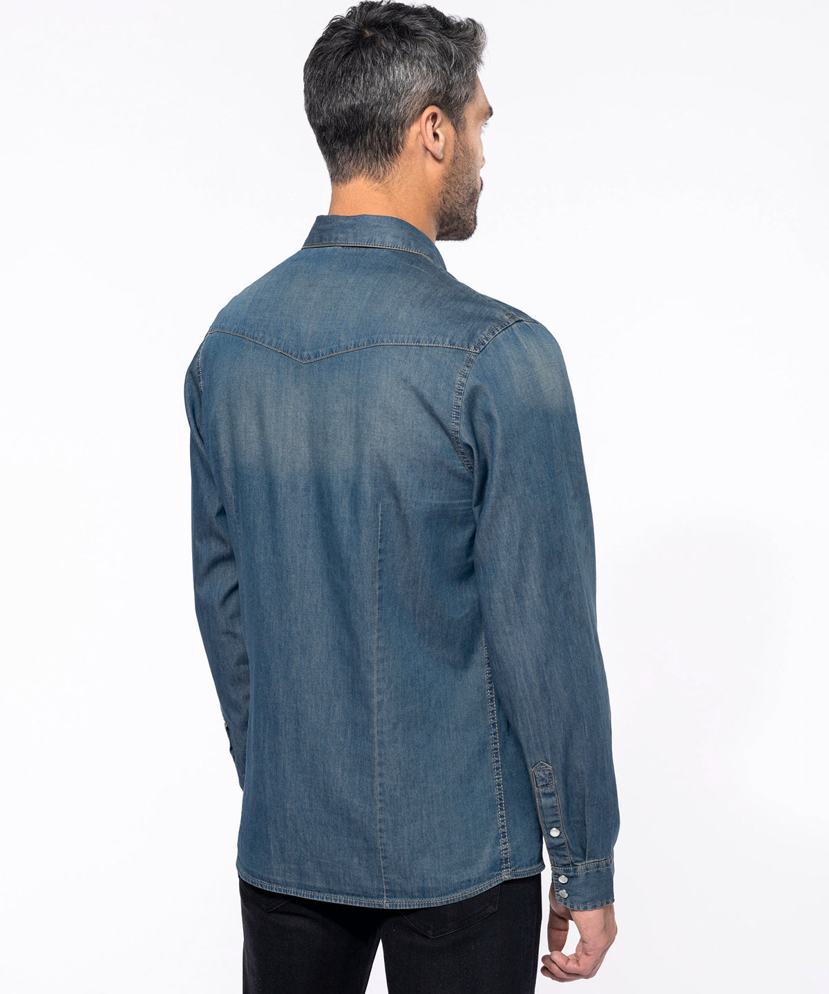 Kariban Men's Long-sleeved Denim Shirt