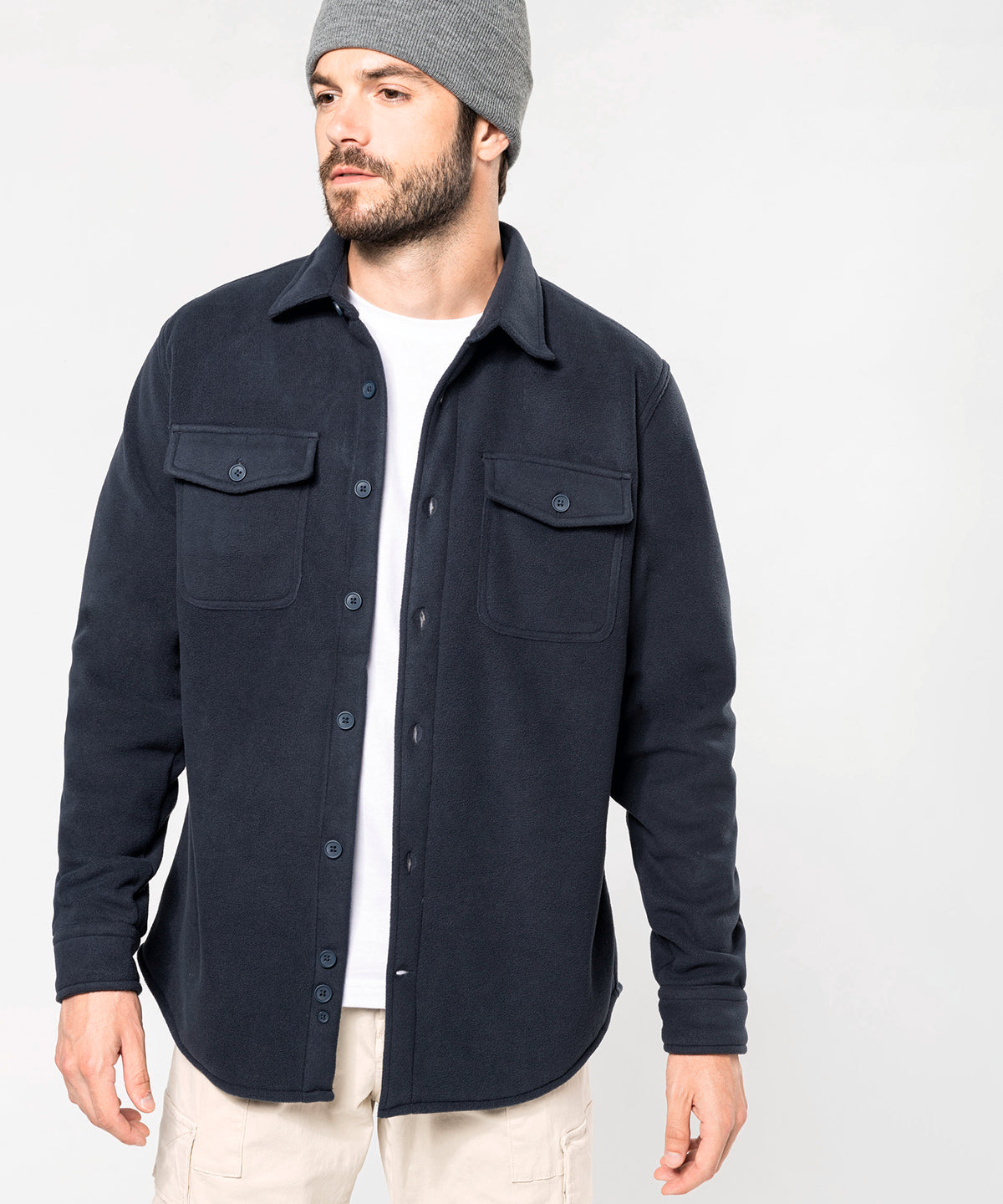 Kariban Sherpa-lined Fleece Overshirt