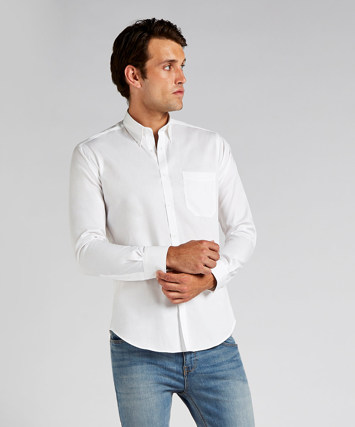 Kustom Kit Slim Fit Premium Oxford Shirt Long-sleeved (slim Fit)