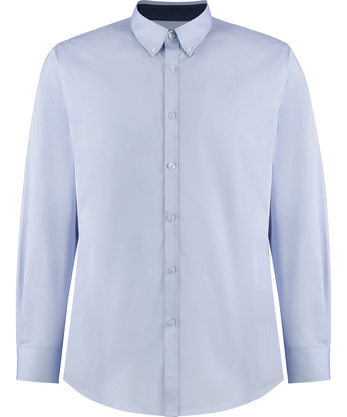 Kustom Kit Contrast Premium Oxford Shirt (button-down Collar) Long-sleeved (tailored Fit)