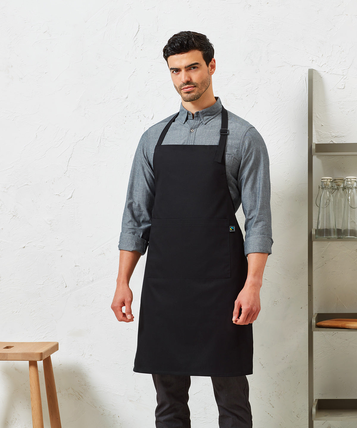 Premier Cotton Bib Apron, Organic And Fairtrade Certified