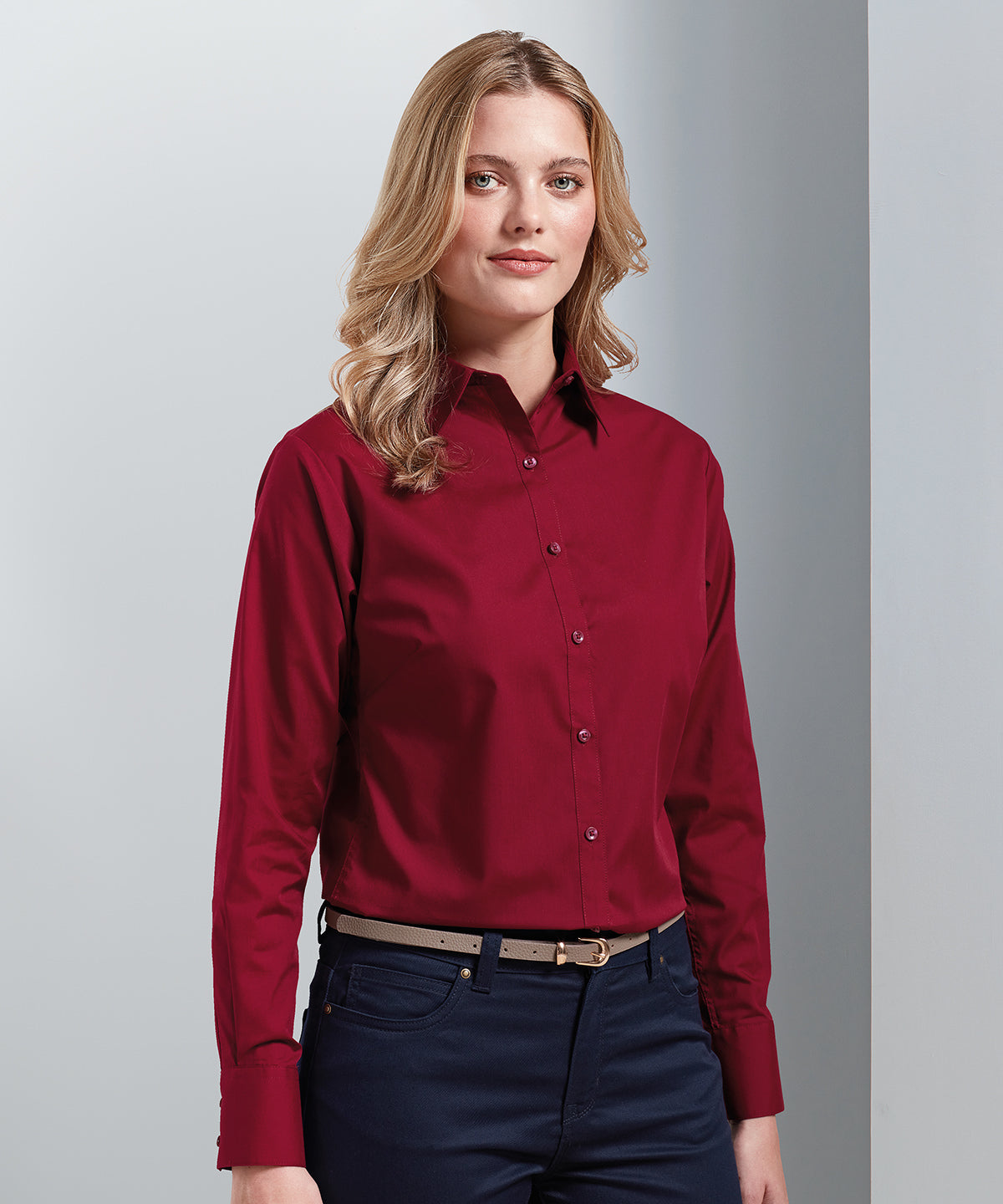 Premier Women's Poplin Long Sleeve Blouse