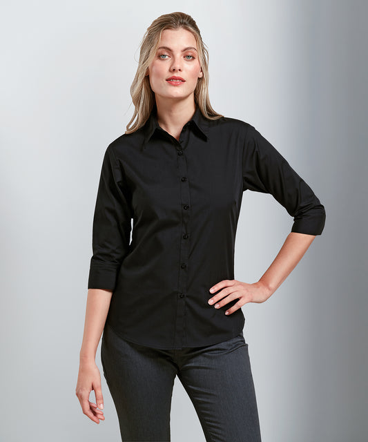 Premier Women's ¾ Sleeve Poplin Blouse