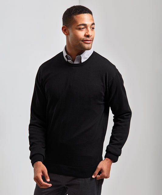 Premier Crew Neck Cotton-rich Knitted Sweater