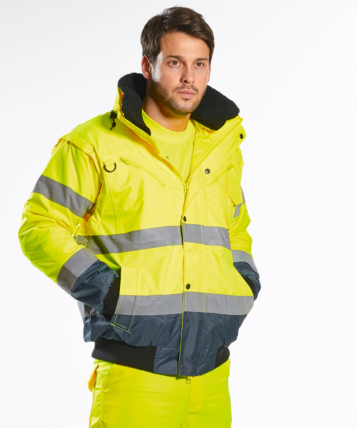 Portwest Hi-vis Contrast Bomber Jacket (C465)