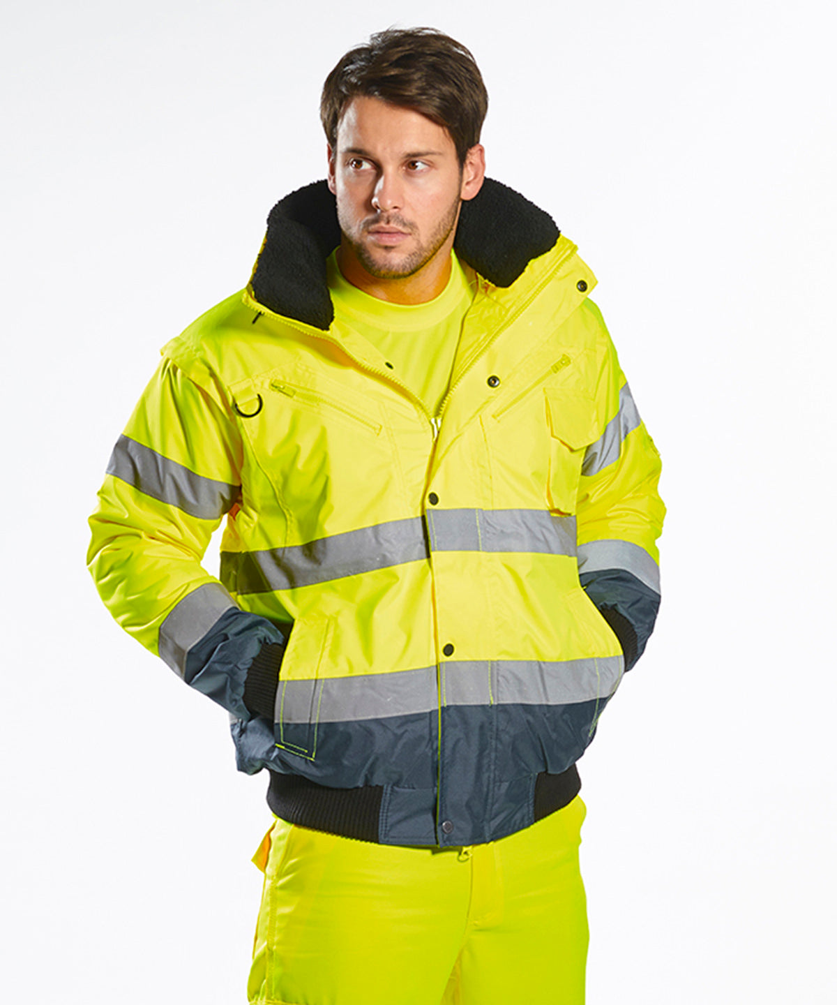 Portwest Hi-vis Contrast Bomber Jacket (C465)