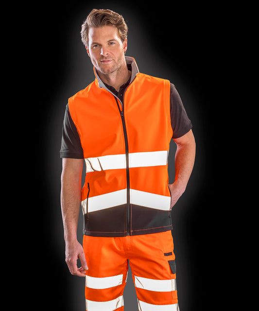 Result Safeguard Printable Safety Softshell Gilet