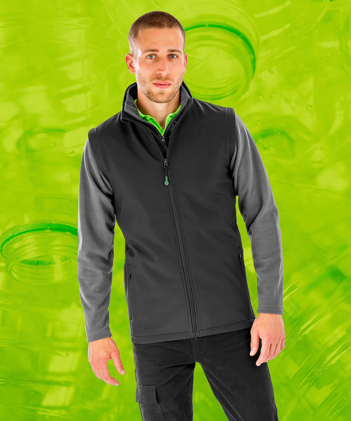 Result Genuine Recycled Men's Recycled 2-layer Printable Softshell Bodywarmer