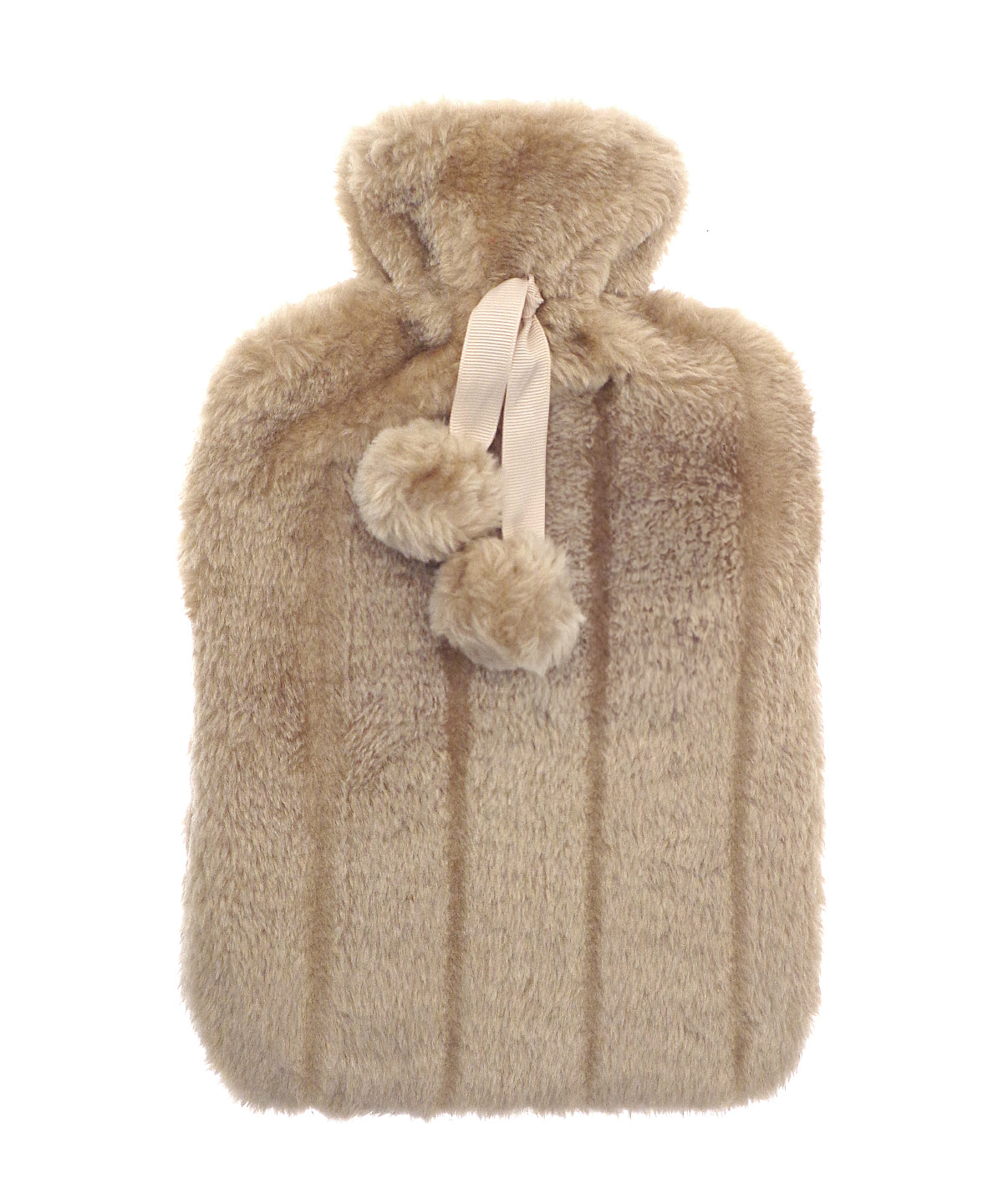 Ribbon Luxury Classic Faux Fur Hot Water Bottle And Cover