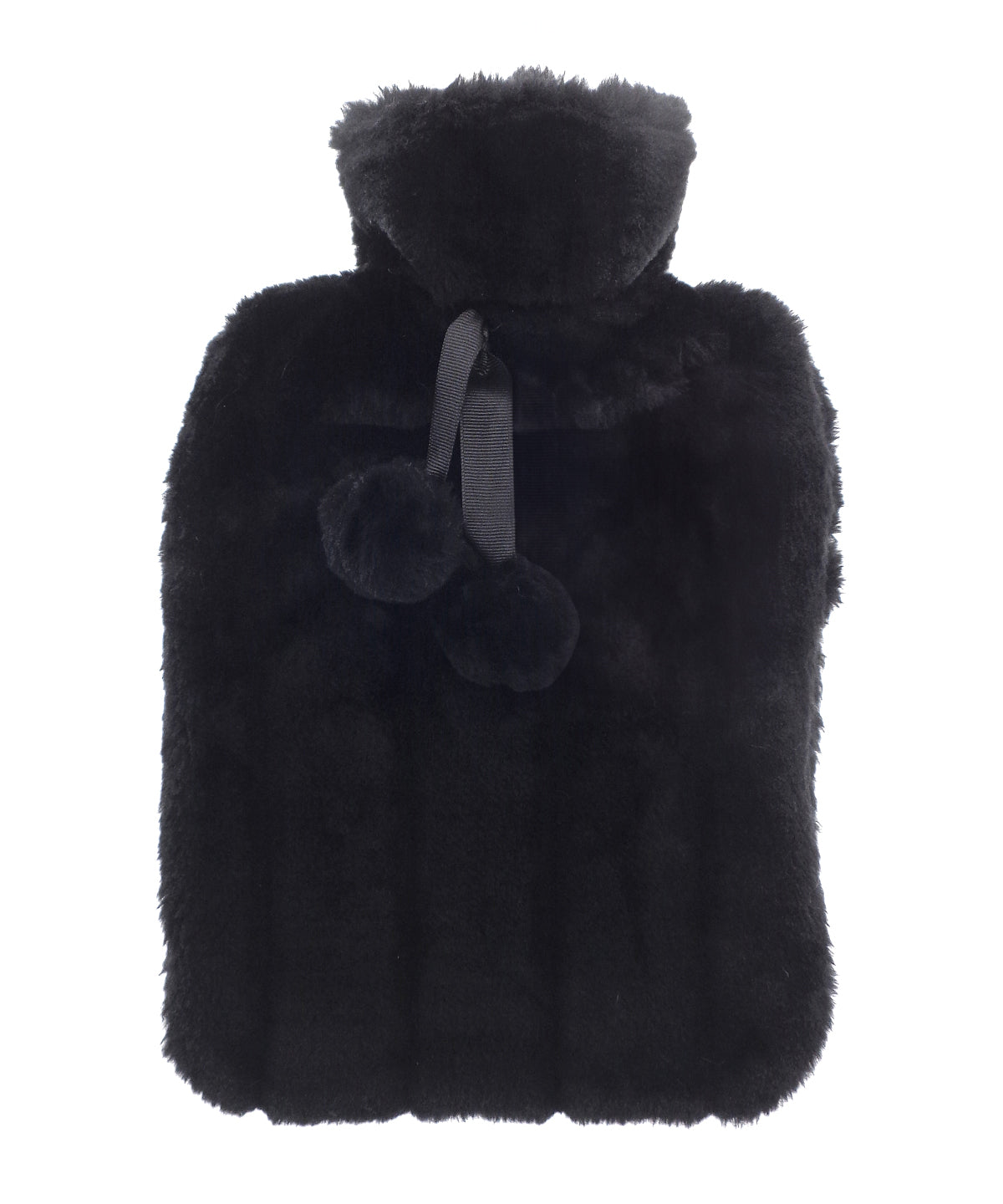 Ribbon Luxury Classic Faux Fur Hot Water Bottle And Cover