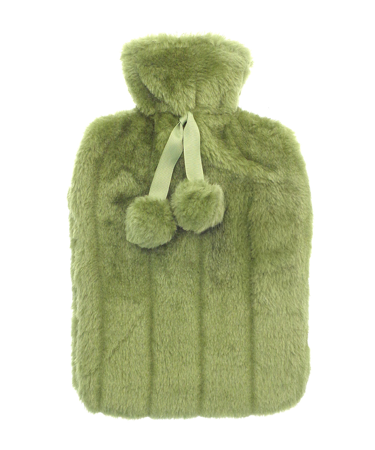 Ribbon Luxury Classic Faux Fur Hot Water Bottle And Cover