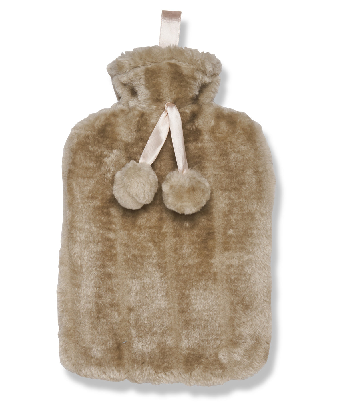 Ribbon Luxury Classic Faux Fur Hot Water Bottle And Cover