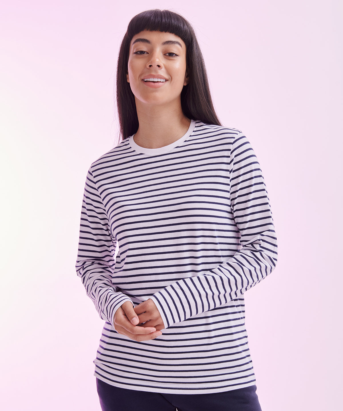 SF Unisex Long-sleeved Striped T