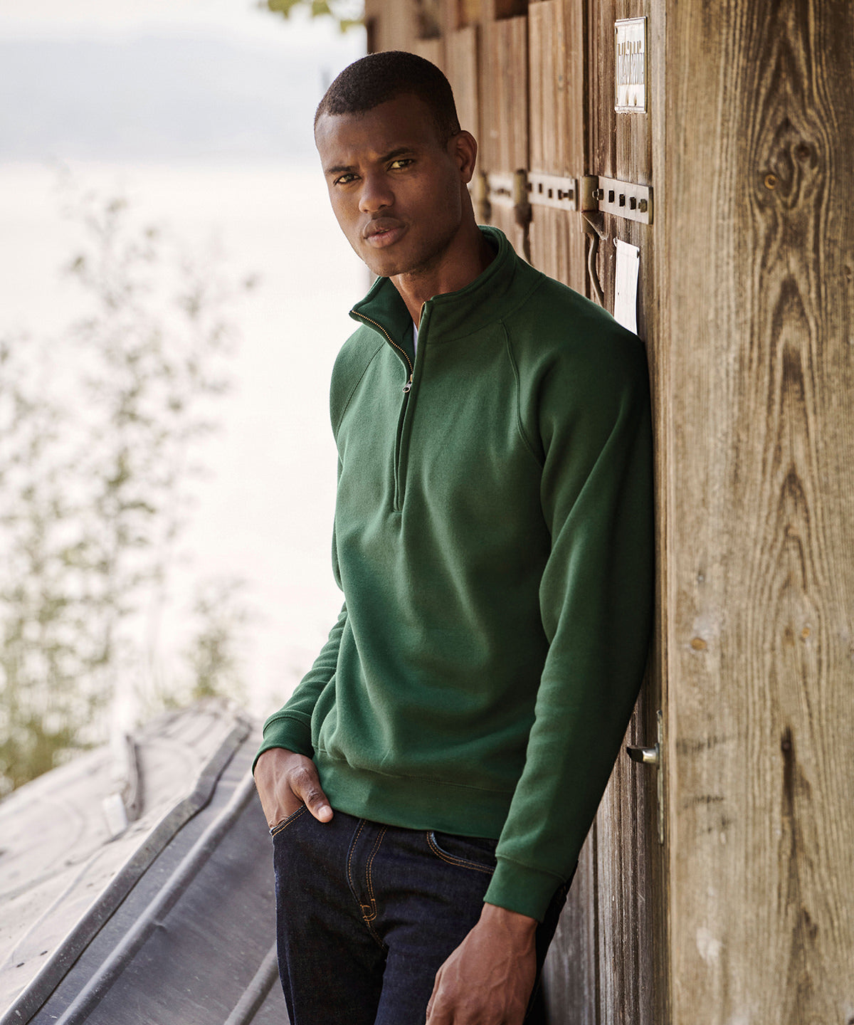 Fruit Of The Loom Premium 70/30 Zip-neck Sweatshirt