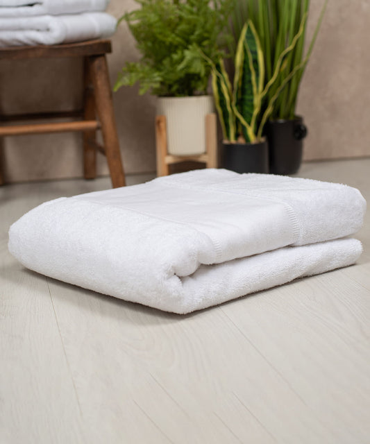 Towel City Organic Bath Sheet With Printable Border