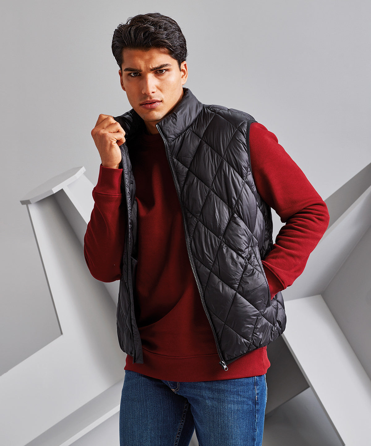 2786 Diamond Pane Padded Gilet