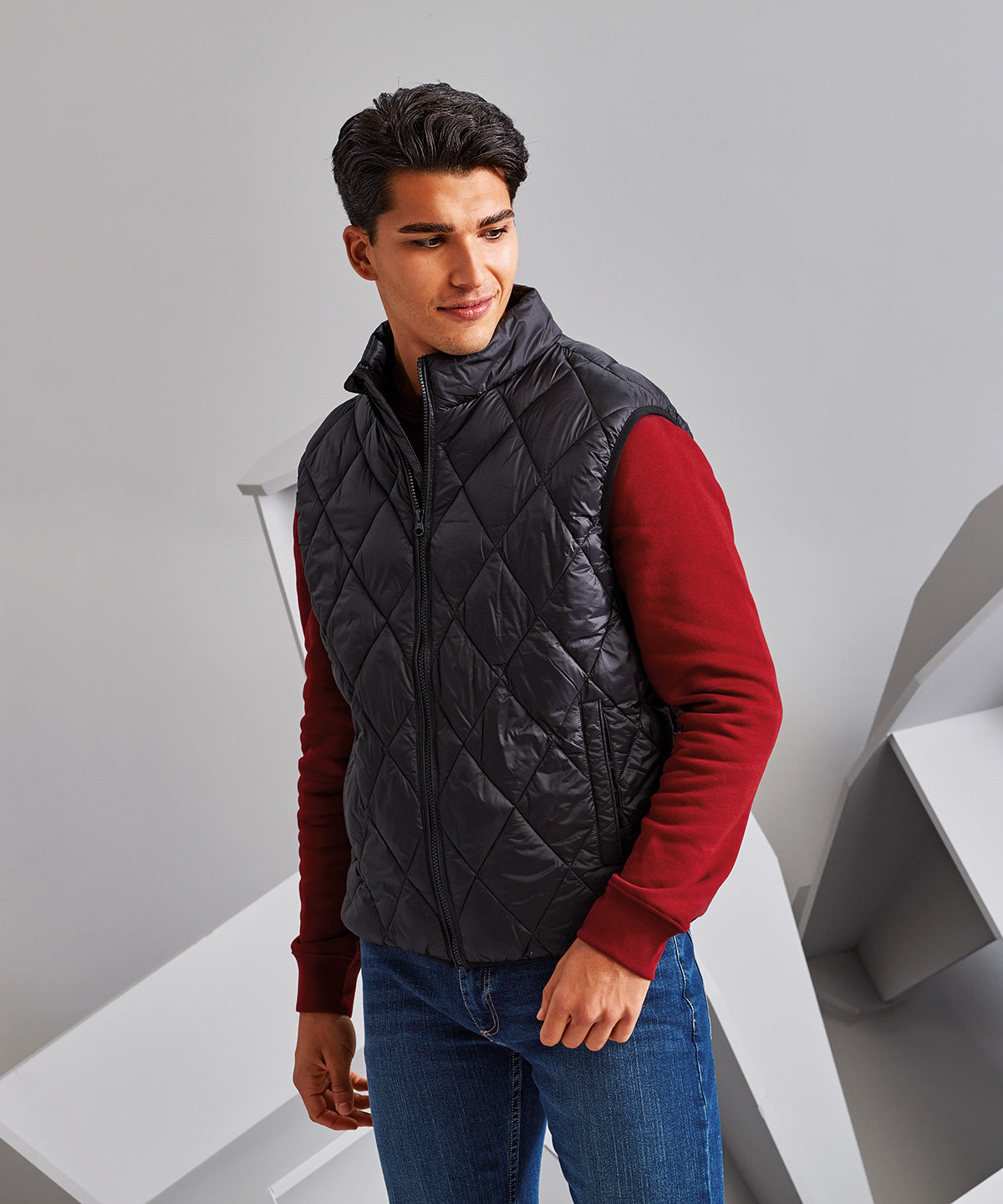 2786 Diamond Pane Padded Gilet