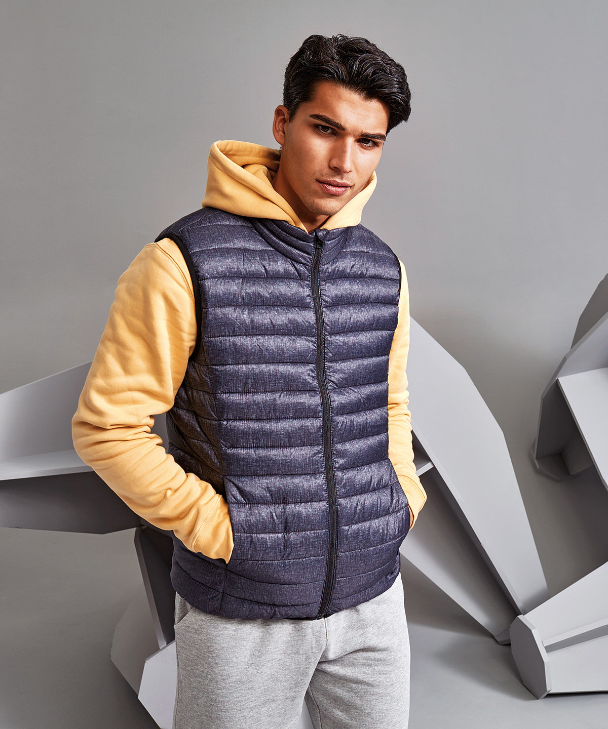 2786 Melange Padded Gilet