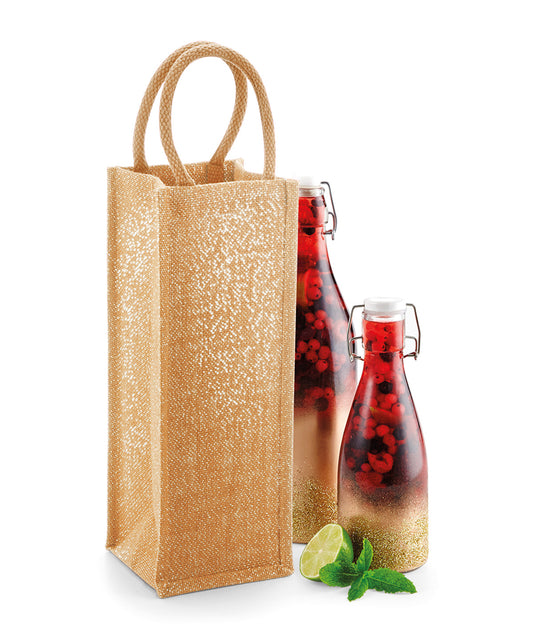 Westford Mill Shimmer Jute Bottle Bag