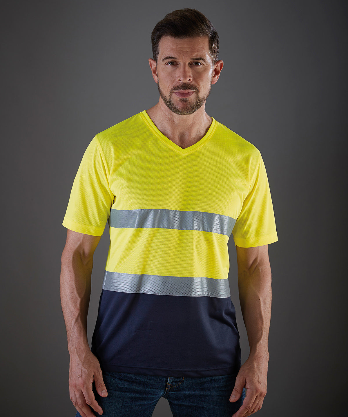 Yoko Hi-vis Top Cool Super Light V-neck T-shirt (HVJ910)