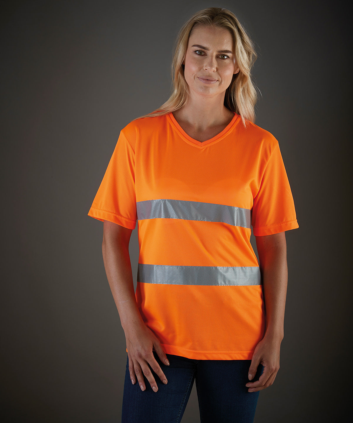 Yoko Hi-vis Top Cool Super Light V-neck T-shirt (HVJ910)